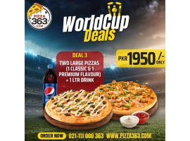 Pizza 363 World Cup Deal 3 For Rs.1950/-
